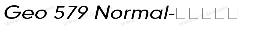 Geo 579 Normal字体转换